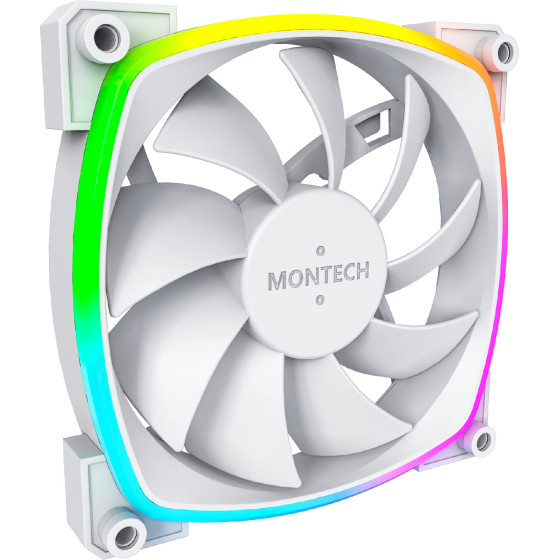Montech AX120 PWM, Fan 120mm, ARGB, White - (MONTECH-AX120-PWM-WH)