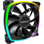 Montech AX140 PWM, Fan 140mm, ARGB, Black - (MONTECH-AX140-PWM-BK)