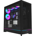 Montech Case ATX - HS01 PRO (W) - 5 x 120 mm ARGB Fans, USB-C, Black - (MONTECH-HS01-PRO-BK)