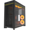 Montech Case ATX - HS01 PRO (W) - 5 x 120 mm ARGB Fans, USB-C, Black - (MONTECH-HS01-PRO-BK)