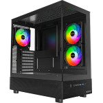 Montech Case ATX - XR (B) - 3 x 120 mm ARGB Fans, USB-C, Black - (MONTECH-XR-B)
