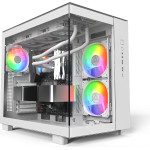 Montech KING 65 Pro, Dual Chamber Mid-tower Case, 3 ARGB Fans, White - (MONTECH-KING-65-PRO-W)