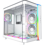 Montech KING 95 Pro, Dual Chamber Mid-tower Case, 6 ARGB Fans, 2 Front Panels, White - (MONTECH-KING-95-PRO-WH)