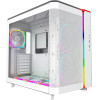 Montech KING 95 Pro, Dual Chamber Mid-tower Case, 6 ARGB Fans, 2 Front Panels, White - (MONTECH-KING-95-PRO-WH)