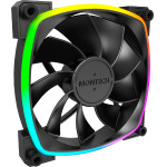 Montech RX120 PWM, REVERSE Fan, 120mm, ARGB, Black - (MONTECH-RX120-PWM-BK)