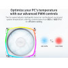 Montech RX120 PWM, REVERSE Fan, 120mm, ARGB, White - (MONTECH-RX120-PWM-WH)