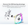 Montech RX120 PWM, REVERSE Fan, 120mm, ARGB, White - (MONTECH-RX120-PWM-WH)
