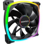Montech RX140 PWM, REVERSE Fan, 140mm, ARGB, Black - (MONTECH-RX140-PWM-BK)