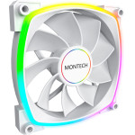 Montech RX140 PWM, REVERSE Fan, 140mm, ARGB, White - (MONTECH-RX140-PWM-WH)