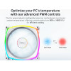 Montech RX140 PWM, REVERSE Fan, 140mm, ARGB, White - (MONTECH-RX140-PWM-WH)
