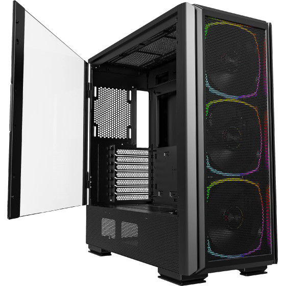 Montech SKY TWO GX, Mid-tower Case, TG, 3x140mm ARGB Fans, Black - (MONTECH-SKY-TWO-GX-BK)
