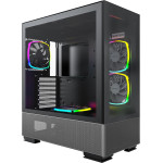Montech SKY TWO, Mid-tower Case, TG, 4x120mm ARGB Fans, Black - (MONTECH-SKY-TWO-BK)