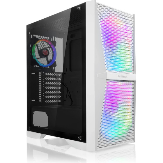 Raijintek Case ATX - SILENOS MS PRO WHITE - 2 x 200 mm ARGB Fans - (0R20B00207)