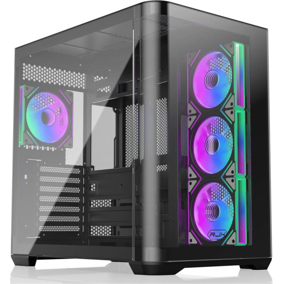 Raijintek Case EATX - ATREUS BT4 Black - 4 x 120 mm Infinity Mirror ARGB Fans included - (0R20B00255)