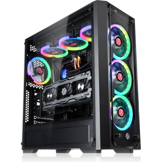 Raijintek Case EATX - PONOS TG4 - 4 x 120mm ARGB Fans, Tempered Glass - (0R20B00198)