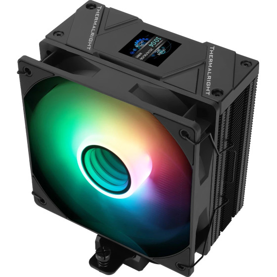 Thermalright CPU Cooler Assassin Spirit 120 Vision A-RGB Black - LCD Display, Infinity Mirror - (ASSASSIN-SPIRIT-120-VISION-BK)