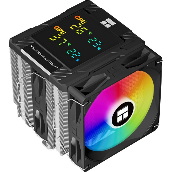 Thermalright CPU Cooler Peerless Assassin 120 Digital A-RGB Black - Dual-Tower - LGA1851/AM5 - (PEERLESS-ASSASSIN-120-DIGITAL-BK)