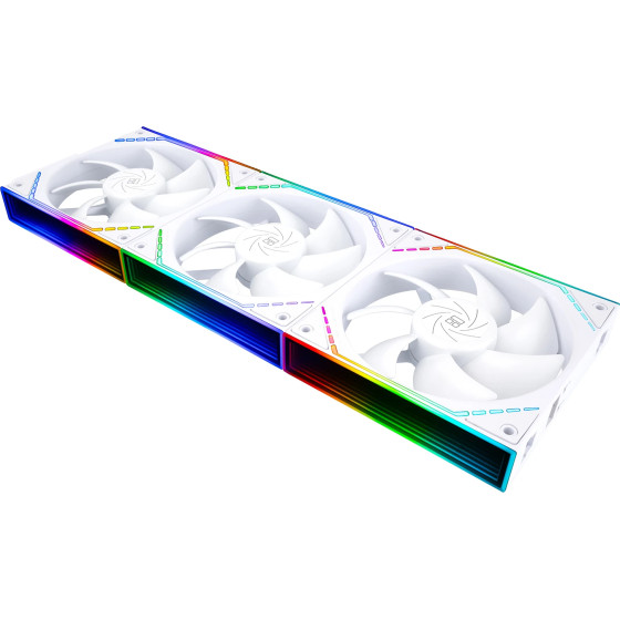 Thermalright Fan Pack 3-in-1 3x120mm - TL-M12QW x 3 - White, Infinity Mirror, Daisy-Chain, A-RGB - (TL-M12QW-3)