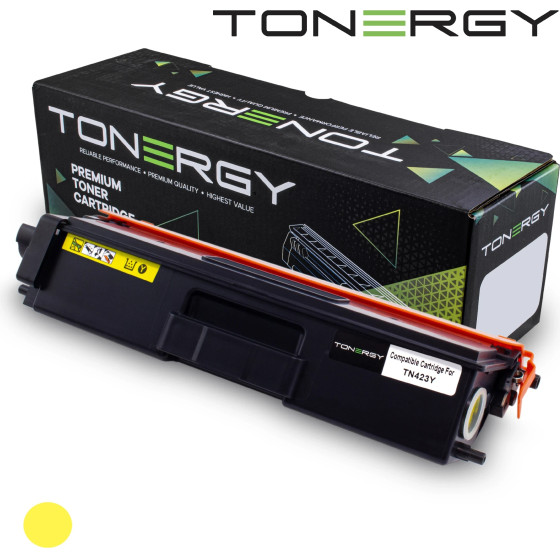 Tonergy Compatible Toner Cartridge BROTHER TN423Y Yellow, High Capacity 4k - (TONERGY-TN423Y)