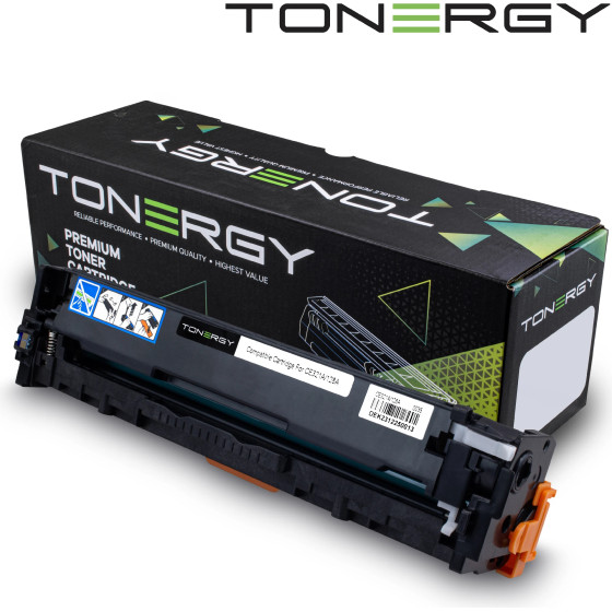 Tonergy Compatible Toner Cartridge HP 128A CE321A Cyan, Standard Capacity 1.3k - (TONERGY-CE321A)