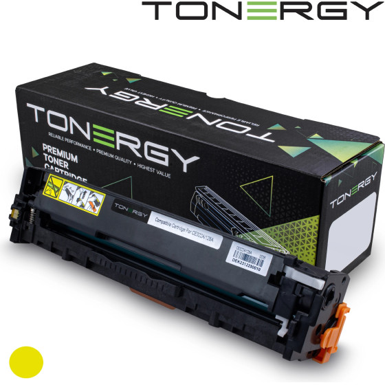 Tonergy Compatible Toner Cartridge HP 128A CE322A Yellow, Standard Capacity 1.3k - (TONERGY-CE322A)