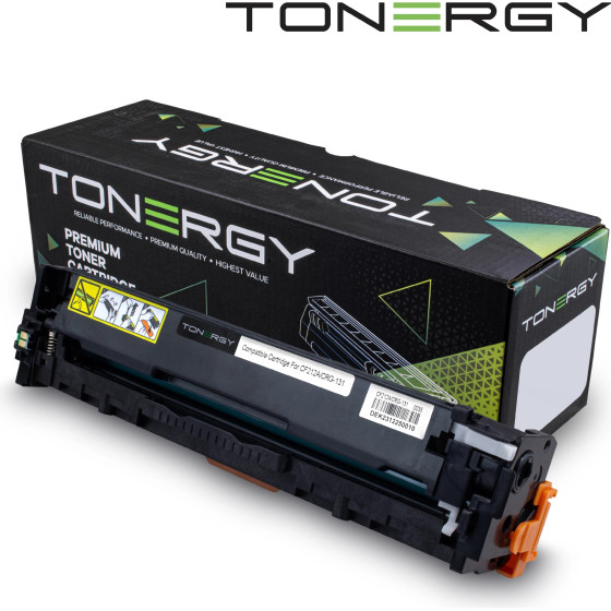 Tonergy Compatible Toner Cartridge HP 131A CF212A CANON CRG-131/331/731 Yellow, 1.8K - (TONERGY-CF212A/CRG-131)
