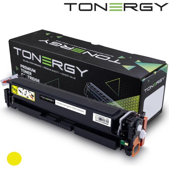 Tonergy Compatible Toner Cartridge HP 202X CF502X CANON CRG-054H Yellow, High Capacity 2.5K - (TONERGY-CRG054H-Y)