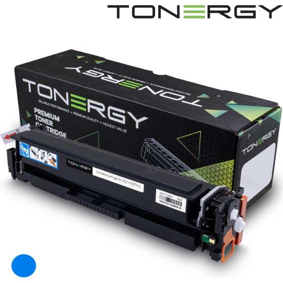 Tonergy Compatible Toner Cartridge HP 207X 206X W2211X W2111X Cyan, High Capacity 2450 pages - (TONERGY-W2211X/ W2111X)