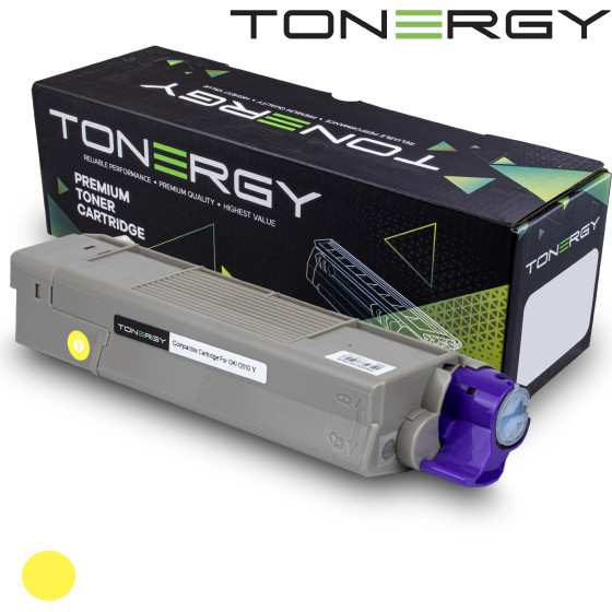 Tonergy Compatible Toner Cartridge OKI 44315301 Yellow, 6k - (TONERGY-OKI-C610-Y)