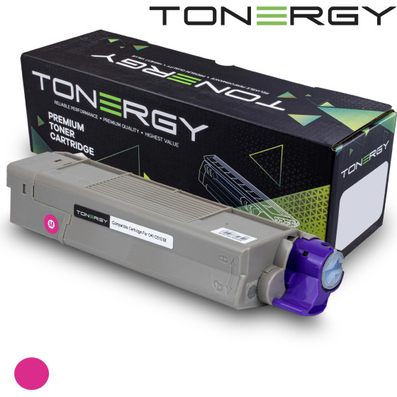 Tonergy Compatible Toner Cartridge OKI 44315302 Magenta, 6k - (TONERGY-OKI-C610-M)