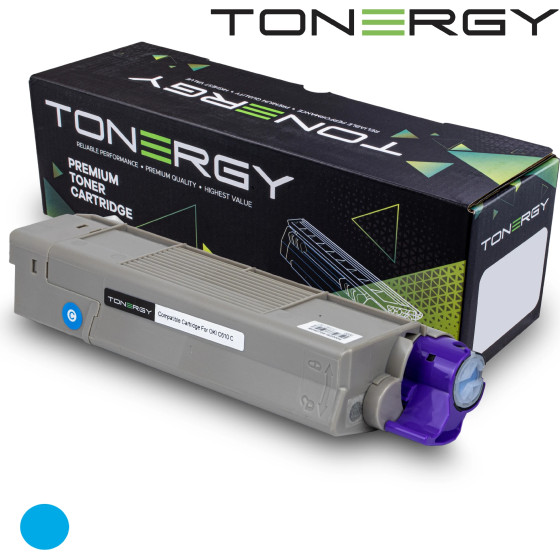 Tonergy Compatible Toner Cartridge OKI 44315303 Cyan, 6k - (TONERGY-OKI-C610-C)