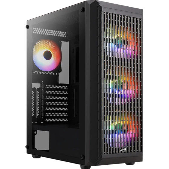 AeroCool Case ATX - Beam-G-BK-v2 - 4 fans included - (ACCM-PV37043.11)