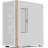 AeroCool Case ATX - D501A White, Addressable RGB, Wood - (D501A-G-WT-v2)