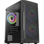 AeroCool Case mATX - Trinity Mini-G-BK-v3 - 3 fans included, Tempered Glass - (ACCS-PV32133.11)