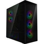Arctic Case E-ATX - Xtender VG (Black) - PCIe Gen 4 riser included, 5 A-RGB Fans included - (ACPCC00016A)