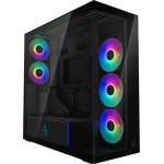 Arctic Case E-ATX - Xtender VG (Mirror Black) - PCIe Gen 4 riser included, 5 A-RGB Fans included - (ACPCC00019A)