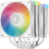 DeepCool CPU Cooler AG620 WH - Addressable RGB V2, Dual-Tower - LGA1700/AM5 - (R-AG620-WHAMMN-GJD)