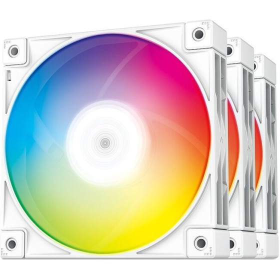 DeepCool Fan Pack 3-in-1 3x120mm - FC120 White, Addressable RGB - (R-FC120-WHAMN3-G-1)