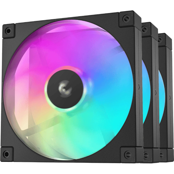DeepCool Fan Pack 3-in-1 3x140mm - FD14 Black, Addressable RGB - (R-FD14-BKAPN3-G)