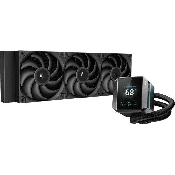 DeepCool Water Cooling MYSTIQUE 360 - LCD Screen, A-RGB - (R-LX750-BKDSNMP-G-1)