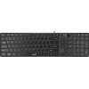 Genius Slim Keyboard SlimStar 126 Black - Copilot, Low profile Chocolate - (GENIUS-SlimStar-126-US-BK)