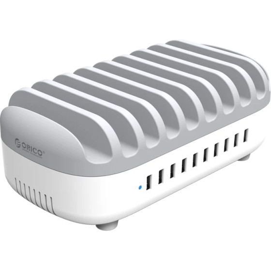 Orico Charger Station 220V - 10 x USB 120W white - (DUK-10P-EU-WH)