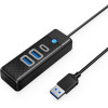 Orico HUB USB3.0 3 port - 2 x USB3.0, 1 x Type C, Black - PWC2U-U3-015-BK - (PWC2U-U3-015-BK-EP)