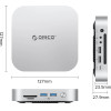 Orico SSD Docking station M.2 NVMe - USB-C(10Gbps) x 1, USB3.2 x 2, USB2.0 x 2, M.2 x 1, Audio, SD/TF 4.0 - MiniLink M49P-EU-SV - (ORICO-M49P-EU-SV-BP)
