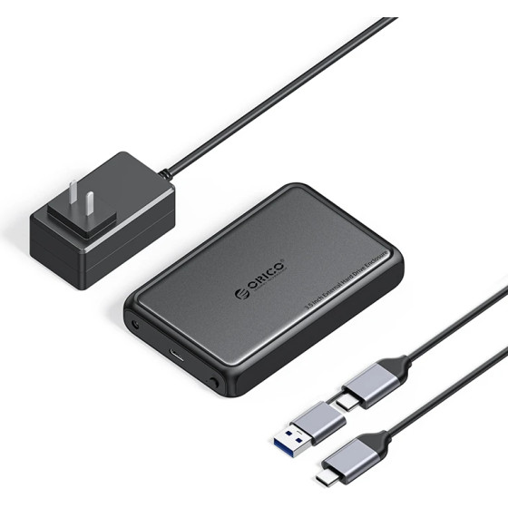 Orico Storage - Case - 3.5 inch USB-C black - DDL35-C3-EU-BK - (DDL35-C3-EU-BK-BP)