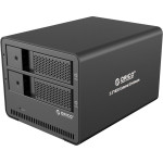 Orico Storage - Case - Dual Bay 3.5'' Aluminium Black - 9528U3 - (9528U3-EU-BK-BP)