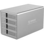 Orico Storage - HDD Dock - 4 BAY with RAID, Aluminium - 9548RU3 - (9548RU3-EX-EU-BK-BP)