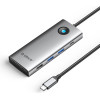 Orico Type-C Docking Station Power Distribution 100W - HDMI, Type-C x 1, USB3.0 x 2, USB 2.0 x 1, LAN 1000Mbps Gigabit, VGA - (PW11-8PC-GY-EP)