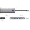 Orico Type-C Docking Station Power Distribution 100W - HDMI, Type-C x 1, USB3.0 x 3, LAN 1000Mbps Gigabit, SD/TF, VGA, Audio - PW11-10P-GY - (PW11-10P-GY-EP)