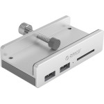 Orico USB 3.0 HUB Clip Type 2 port, SD card reader - aux Micro-USB power input, Aluminum - MH2AC-U3-SV - (MH2AC-U3-SV-BP)